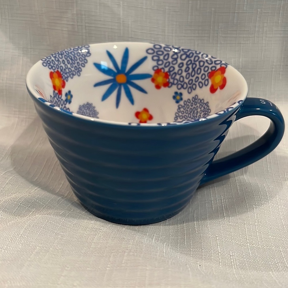 Starbucks Coffee Cup 2007 , blue/floral